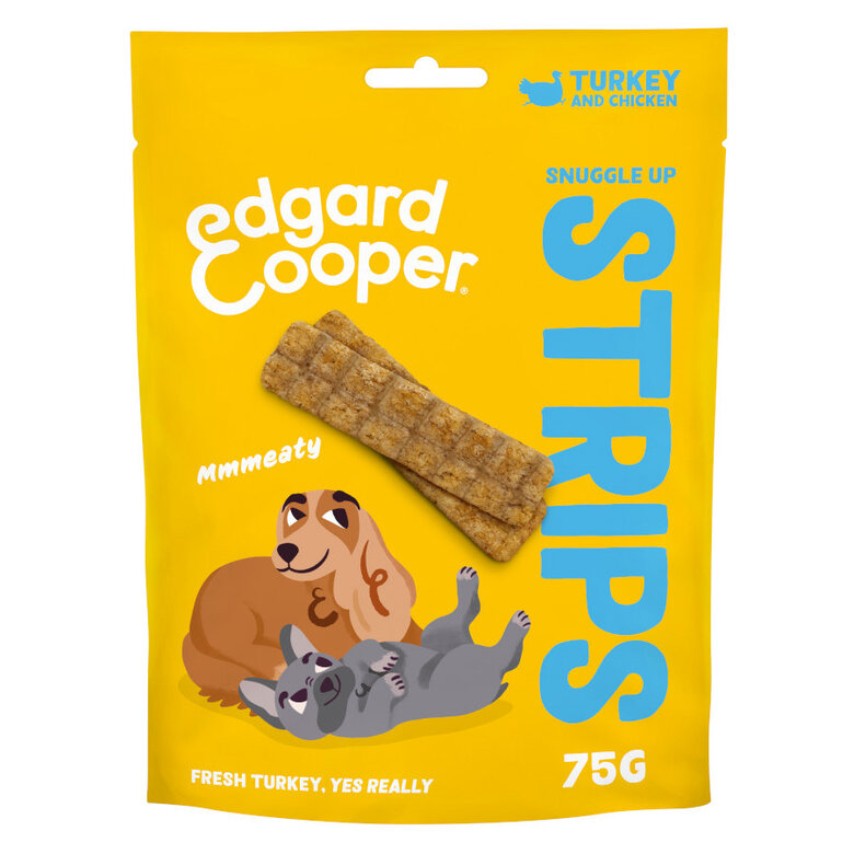 75 g Edgard & Cooper Tiras de Pavo y Pollo snack para perros,  Imagen numero 1 75 g Edgard & Cooper Tiras de Pavo y Pollo snack para perros, , large Imagen numero 1